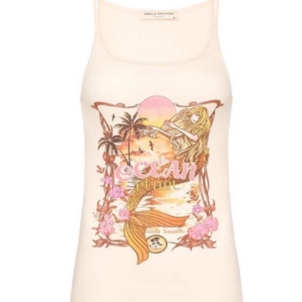 💕NWT💕 Spell Ocean Pearl Organic Slinky Singlet Sz XS - Picture 2 of 9
